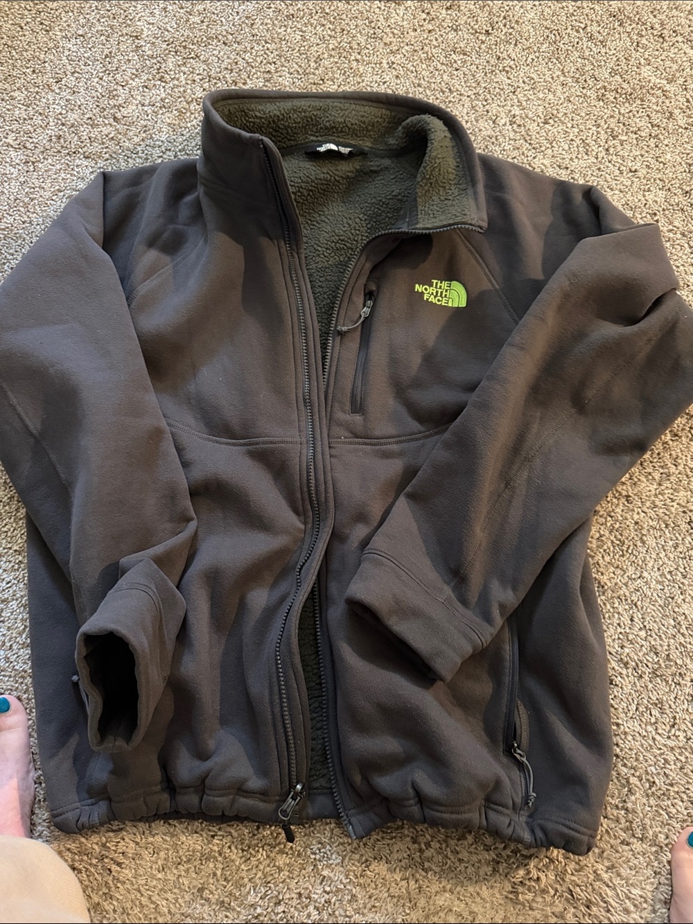 The North Face Dark Gray Zip-Up Fleece Jacket